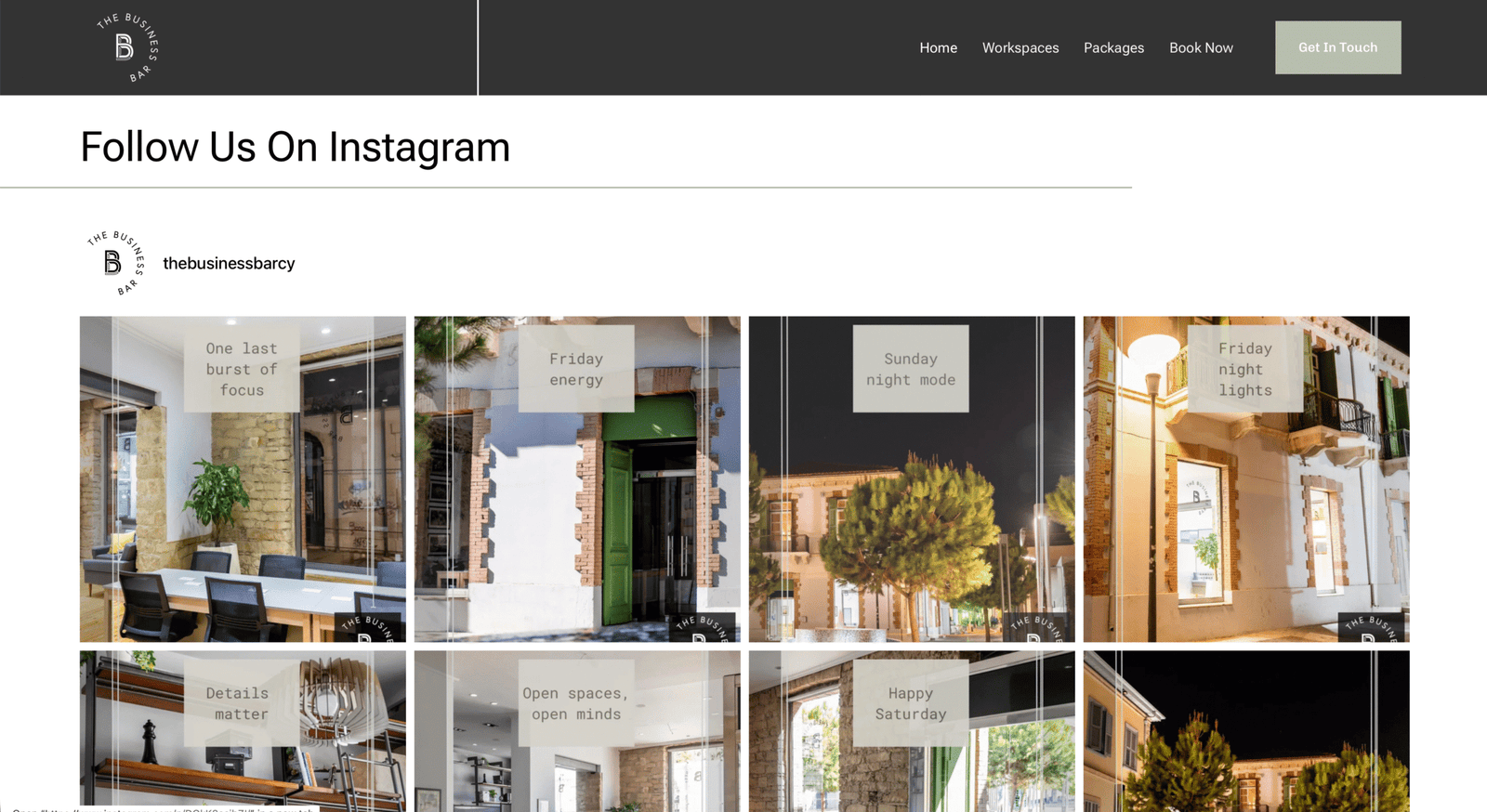 Instagram The Business Bar